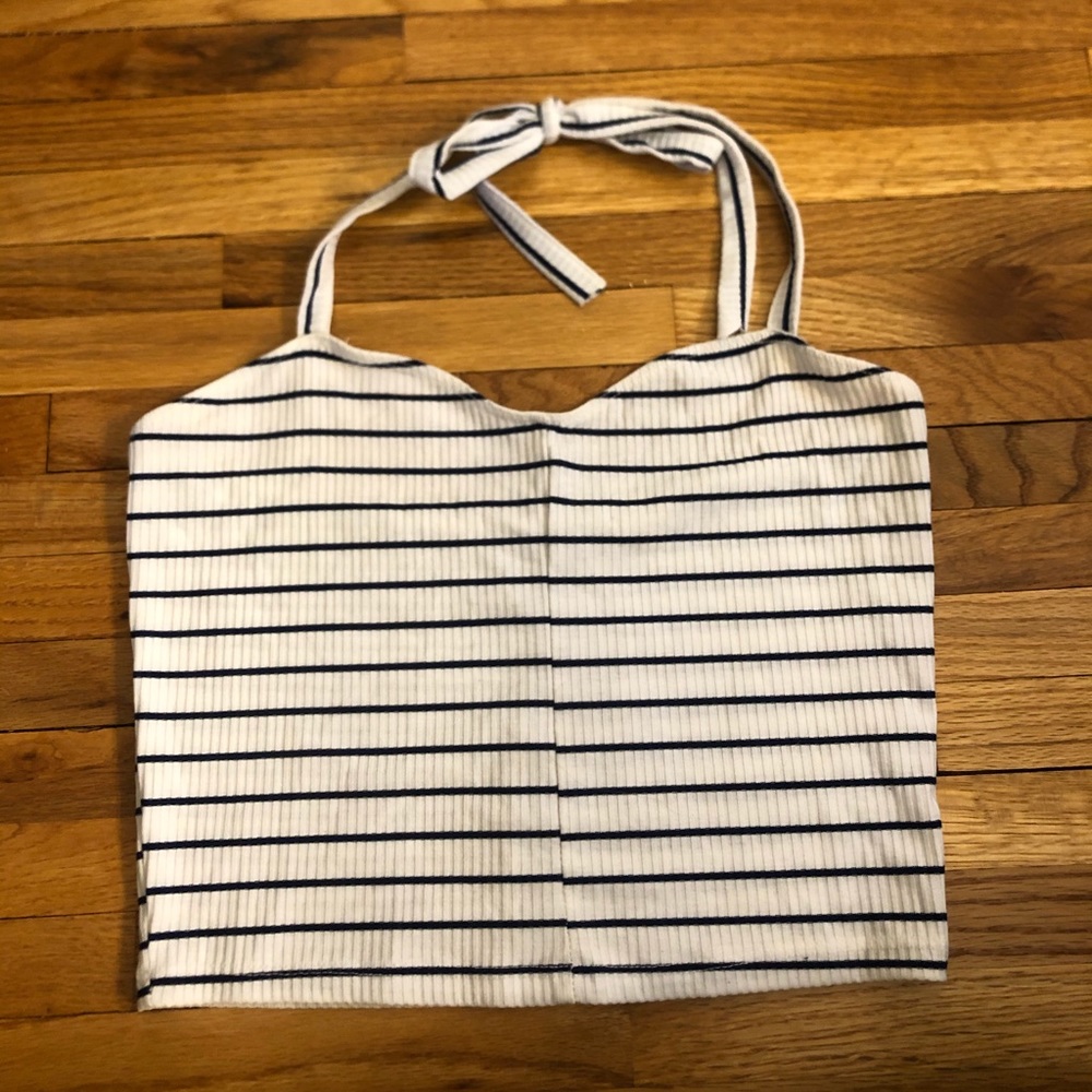Cropped halter top